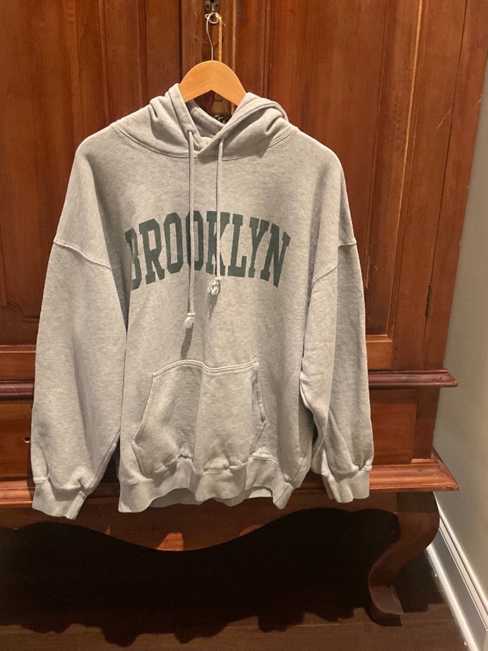 Brandy Melville Women’s Brooklyn Oversized Hoodie , Color Gray, Size L / XL